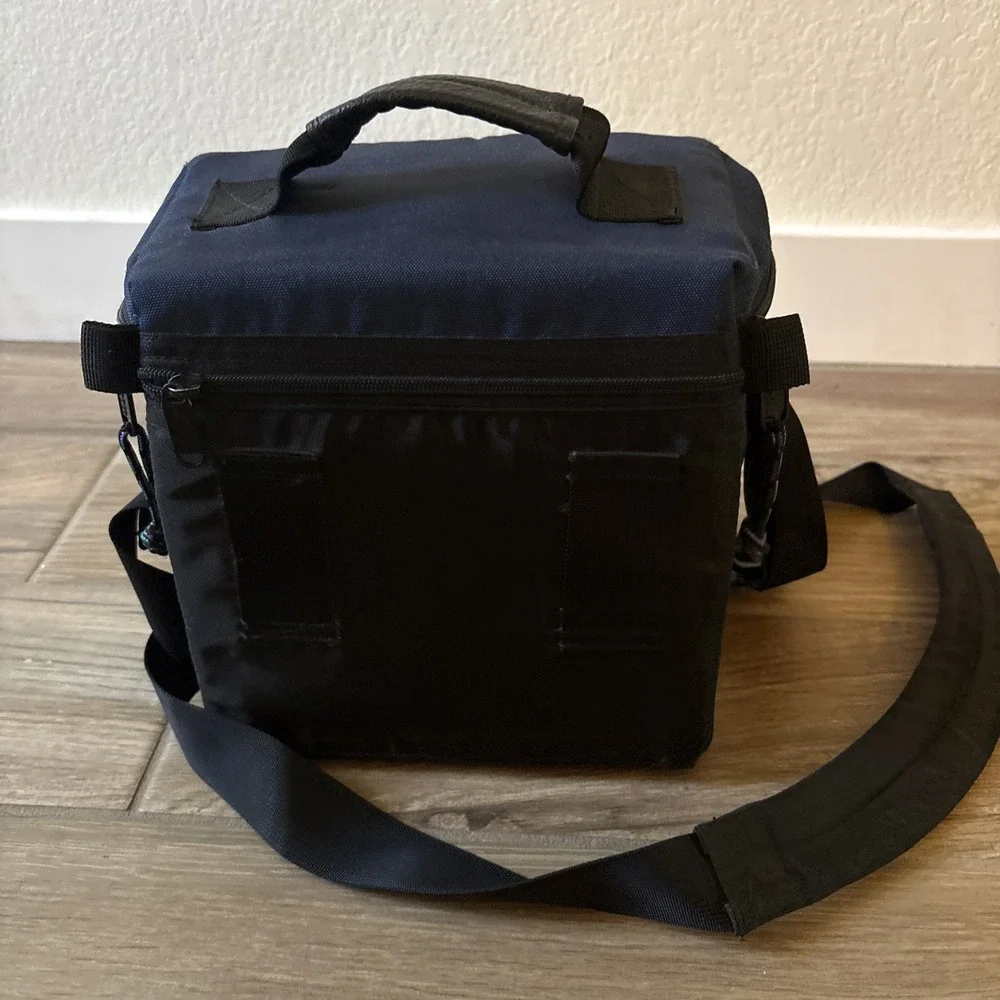 Vintage Lowepro Nova 2 Shoulder Camera Bag, Travel Photography Case, Dark Blue